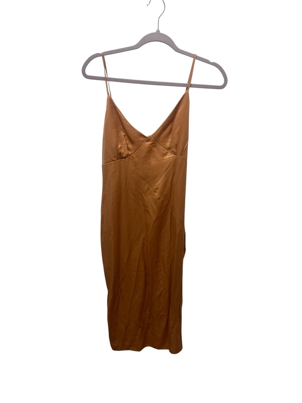 Club L London Satin Slip Dress in Orange Size 8 - Picture 2 of 8
